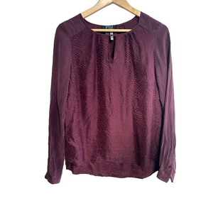 Fdj 100% silk top blouse french dressing jeans burgundy